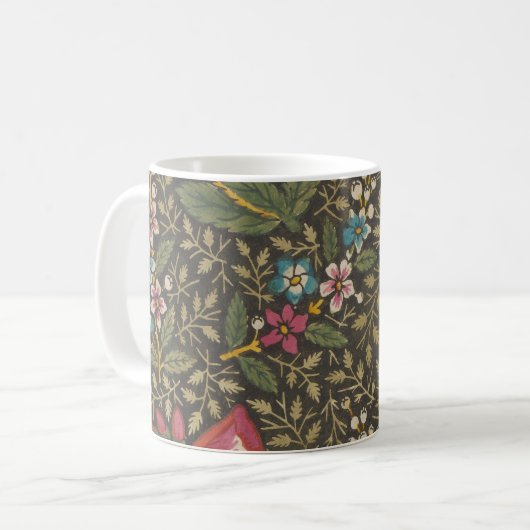 Mug Antique Toile de Jouy 1800 Branches florales (Devant gauche)