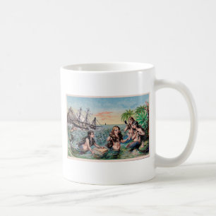 Mug Antique Victoriens Sirènes Trésor Navire Vintage