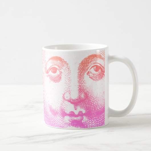 Mug Antique Vintage face de soleil rose (Droite)