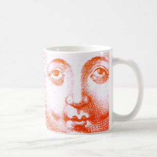 Mug Antique Vintage Rouge Orange Soleil Face