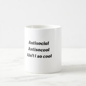 Mug Antisocial Antisocool Citation Introvertie Unisexe (Centre)
