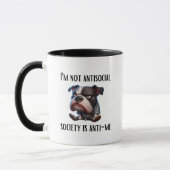 Mug Antisocial introverti fun cadeau d'anniversaire po (Gauche)