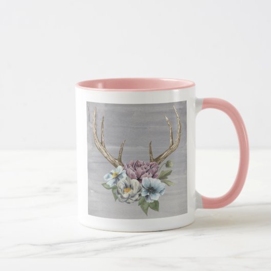 Mug Antlers floraux de cerfs (Droite)
