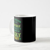 Mug Anxiété chanceuse Saint-Patrick drôle Shamrock Clo (Devant gauche)