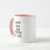 Mug Anxiété Drôle Tendance Typographie Deux Tone Café (Devant gauche)