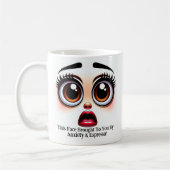Mug Anxiety And Espresso, Fabulous Eyes Funny Face (Gauche)
