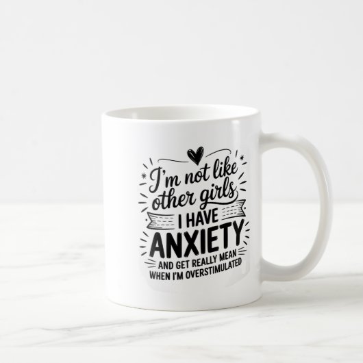 Mug Anxiety Humor For Women With Overstimulation  (Droite)