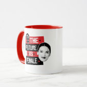Mug AOC Le futur est féminin (Devant gauche)