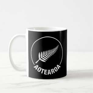 Mug Aotearoa Nouvelle-Zélande Argent Fern Kiwi Maori N
