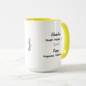 Mug Août Fleur de naissance Gladiolus et Poppy (Devant droit)