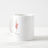 Mug Août Mois de naissance Fleur avec nom - Gladiolus (Devant gauche)