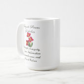 Mug Août Mois de naissance Fleur Gladiolus Cadeau de n (Devant gauche)