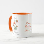 Mug Août Mois de naissance Fleur Poppy Anniversaire Ca (Devant gauche)