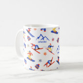 Mug Apache Nouveau Mexique Motif de snowboard de monta (Devant gauche)