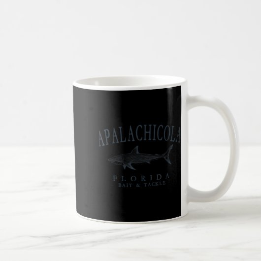 Mug Apalachicola floride requin rétro ardoise art pêch (Droite)