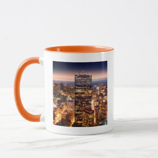 Mug Aperçu de Boston la nuit (Gauche)