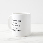 Mug Aphantasia Incapacité Pas Handicap Noir Police (Devant gauche)