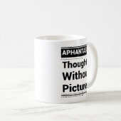 Mug Aphantasia Pensées sans images, Police noire (Devant droit)