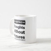 Mug Aphantasia Pensées sans images, Police noire (Devant gauche)