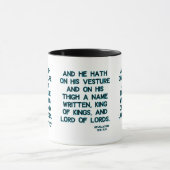 Mug Apocalypse 19:16 KJV Bible Verse Deux Tons (Centre)