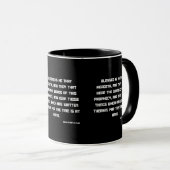 Mug Apocalypse 1:3 KJV Bible Écriture à deux tons (Devant droit)