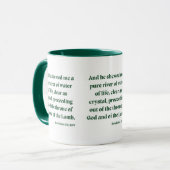Mug Apocalypse 22:1 KJV Bible Écriture à deux tons (Devant gauche)