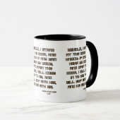 Mug Apocalypse 3:20 KJV Bible Écriture à deux tons (Devant droit)