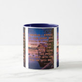 Mug Apocalypse 3:20 KJV Bible Écriture Pic Deux Tons (Centre)