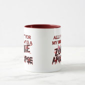 Mug Apocalypse de zombi d'anniversaire (Centre)
