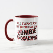 Mug Apocalypse de zombi d'anniversaire (Gauche)
