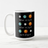 Mug Apocalypse drôle d'éclipse lunaire solaire (Gauche)