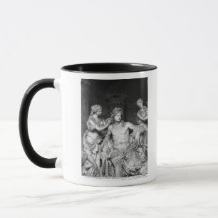 Mug Apollo a tendu par des nymphes dans le verger du