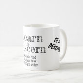 Mug Apologétique Bible Berean Verset Script Blanc (Devant droit)