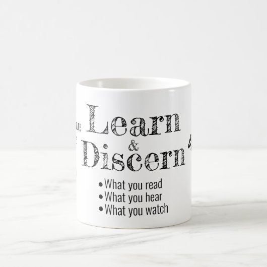 Mug Apologétique Bible Berean Verset Script Blanc (Centre)