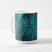 Mug Apophyse Fractal Art I - bleu (Devant gauche)