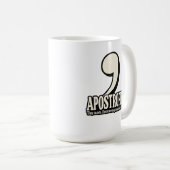 Mug Apostrophe – Petit signe, énormes problèmes de pos (Devant droit)