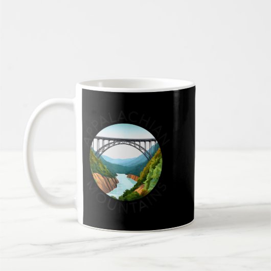 Mug Appalachian Mountains New River Gorge Bridge West (Gauche)