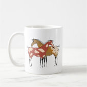 Mug Appaloosa de deux chevaux et conception de (Gauche)