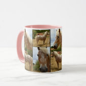 Mug Appaloosa Horses, Photo Collage Pink Coffee Mug. (Devant gauche)