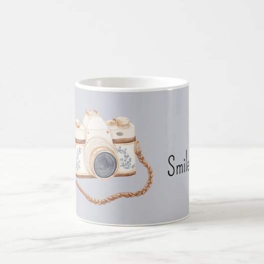Mug Appareil photo bleu blanc (Centre)