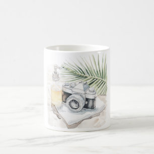 Mug Appareil photo Feuilles Tropicales