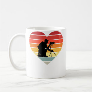 Mug Appareil Photo Vintage Cœur J'aime Photographie