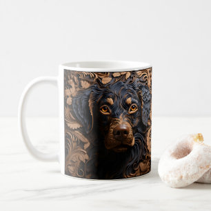 Mug Apparence en cuir 3D imprimé Black Lab Chien
