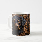 Mug Apparence en cuir 3D imprimé Black Lab Chien (Devant gauche)