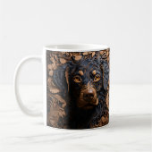 Mug Apparence en cuir 3D imprimé Black Lab Chien (Gauche)
