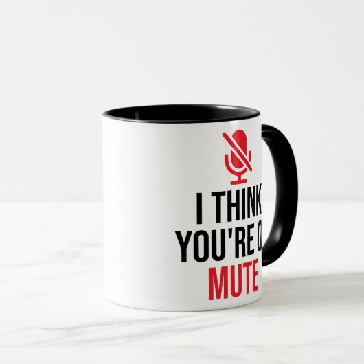 Mug Appel vidéo, tu es muet, je pense que tu es muet (Devant droit)