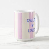 Mug Appelé & Aimé Citation Chrétienne Moderne Mignonne (Devant droit)