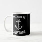 Mug Appelez-Moi Simplement Capitaine Bateau De Ponton (Gauche)