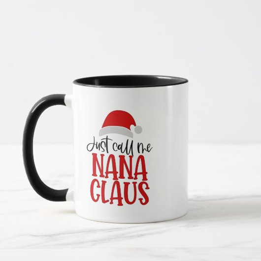 Mug Appelez-moi simplement Nana Claus, Maman de Noël (Gauche)