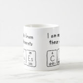 Mug Appelle la taille du nom de table périodique (Centre)